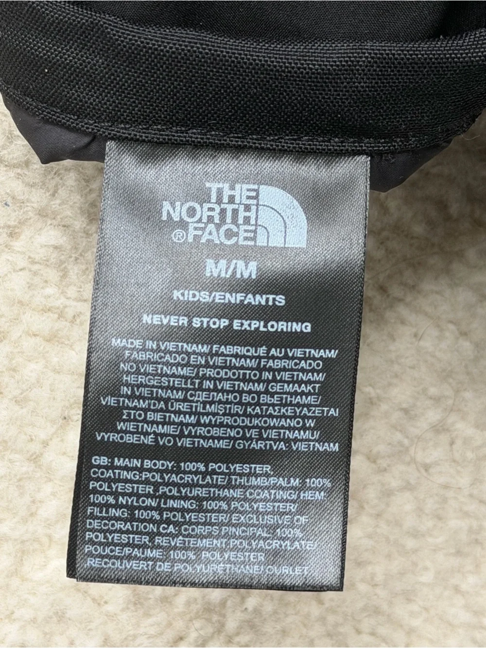 The North Face Black Kids Winter Gloves - M/M